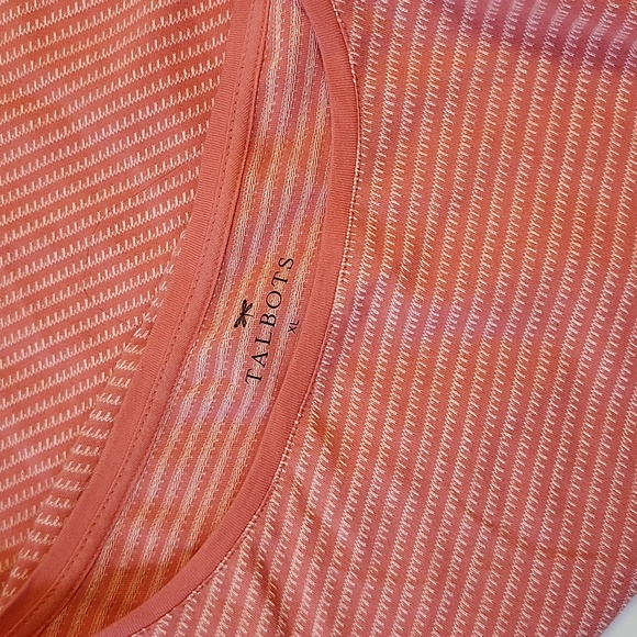 Talbots Pink Ribbed Long Sleeve Tee - Picture 2 of 7